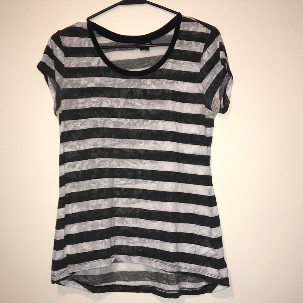 Sheer floral printed t-shirt